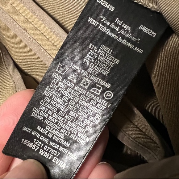 Ted Baker Tan Paperbag High Rise Pants 4 US L - Picture 2 of 8